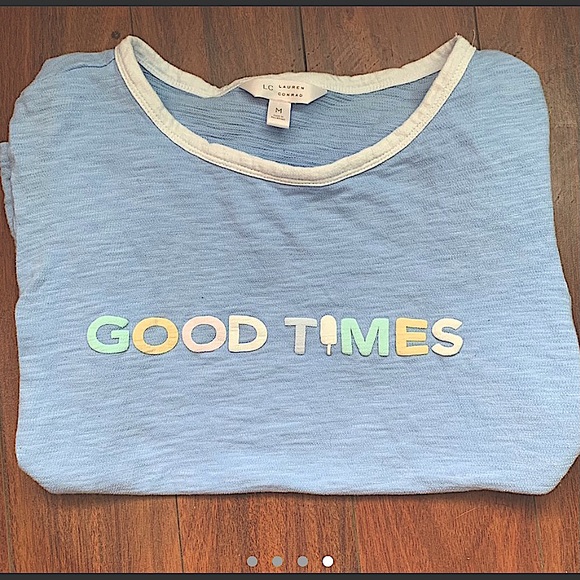 COPY - “GOOD TIMES” LIGHT BLUE COOL SUMMER TSHIRT - Picture 1 of 4